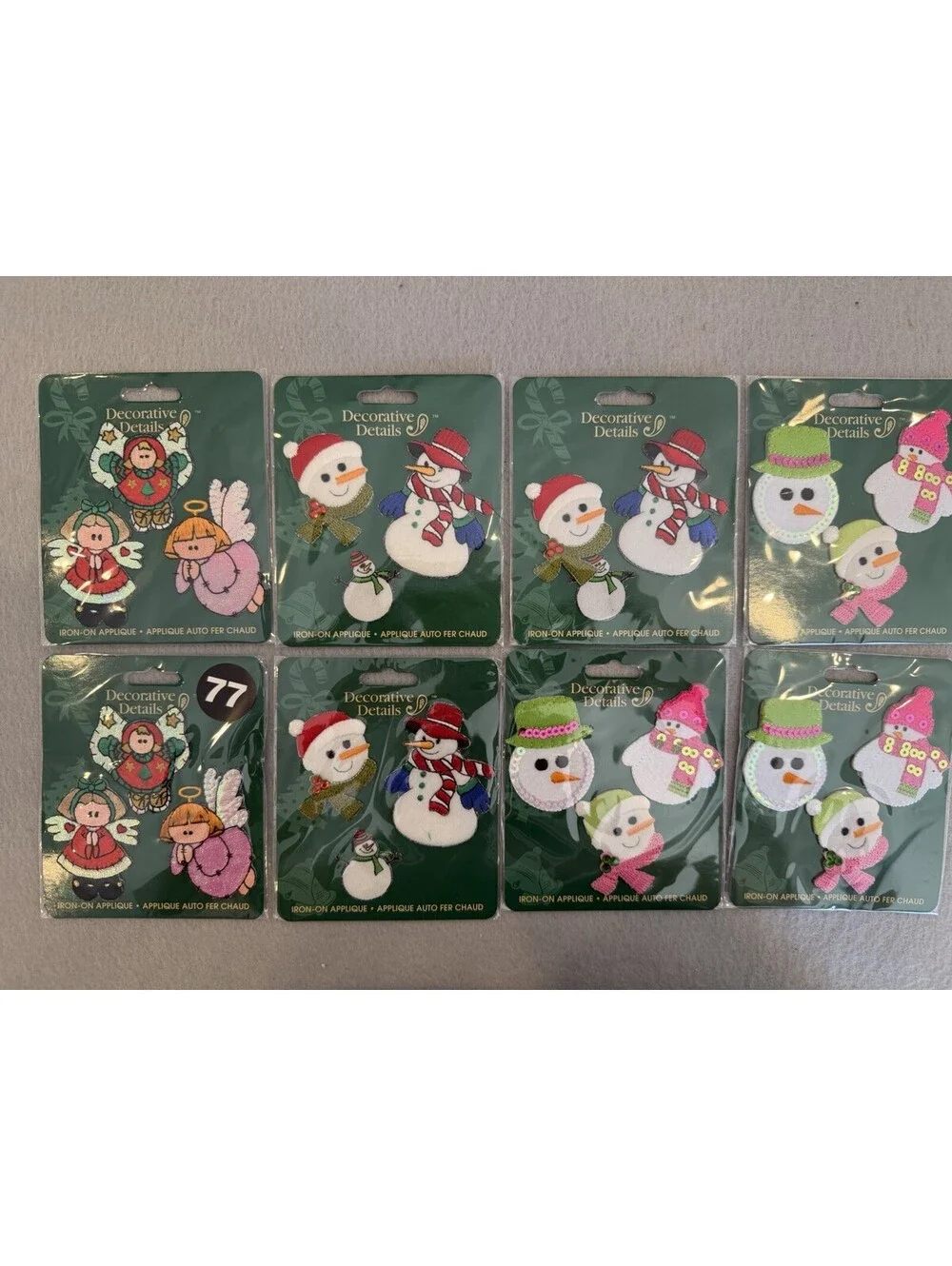 Decorative Details Christmas Iron On Appliques Hirschberg Schultz Set Of 8